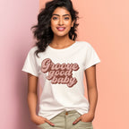 Women's Groove Good Baby Design Printed T-Shirt