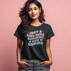 Women's Just A Girl Boss Building Her Empire Design Printed T-Shirt