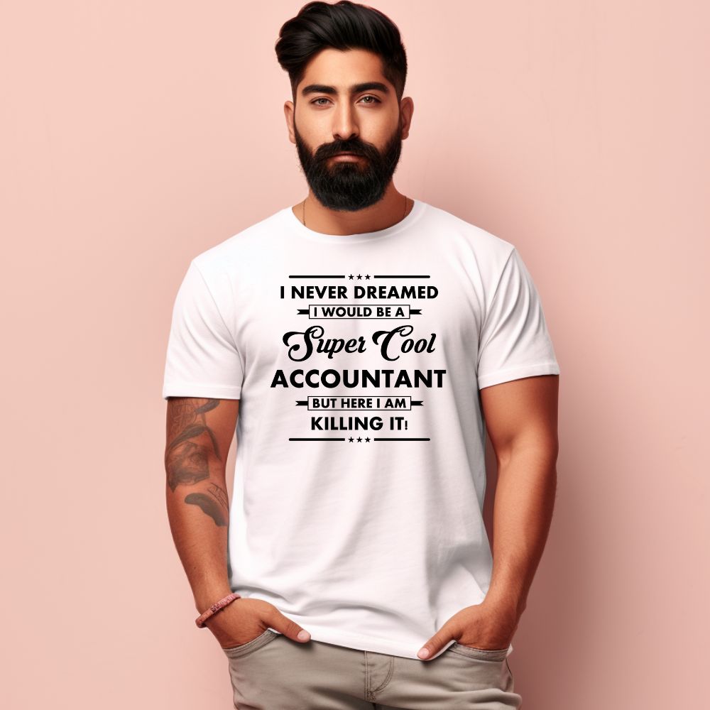 Men's Accountant Design Printed T-Shirt Main image