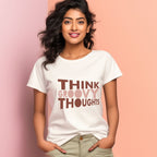 Women's Think Groovy Thoughts Design Printed T-Shirt