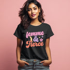 Women's Femme And Fierce Design Printed T-Shirt