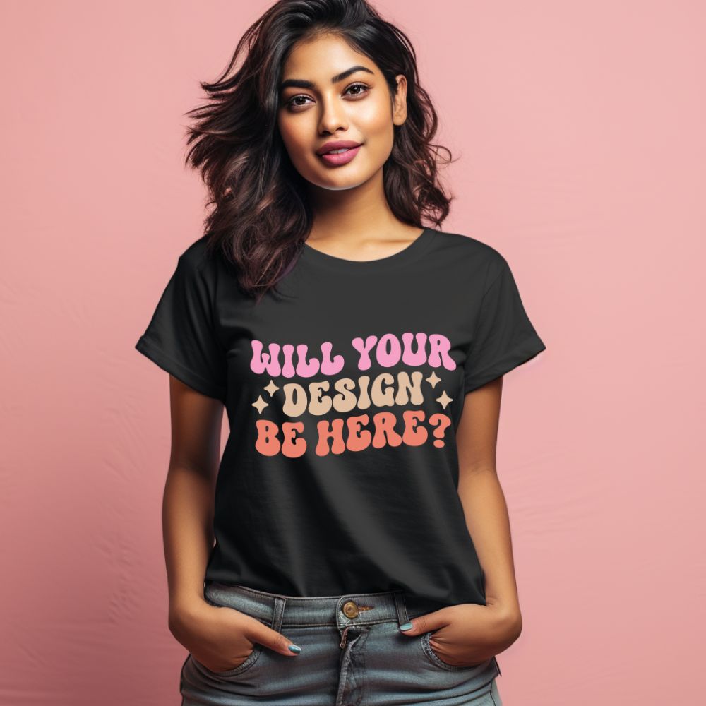 Women's Will Your Design Be Here Design Printed T-Shirt Main image