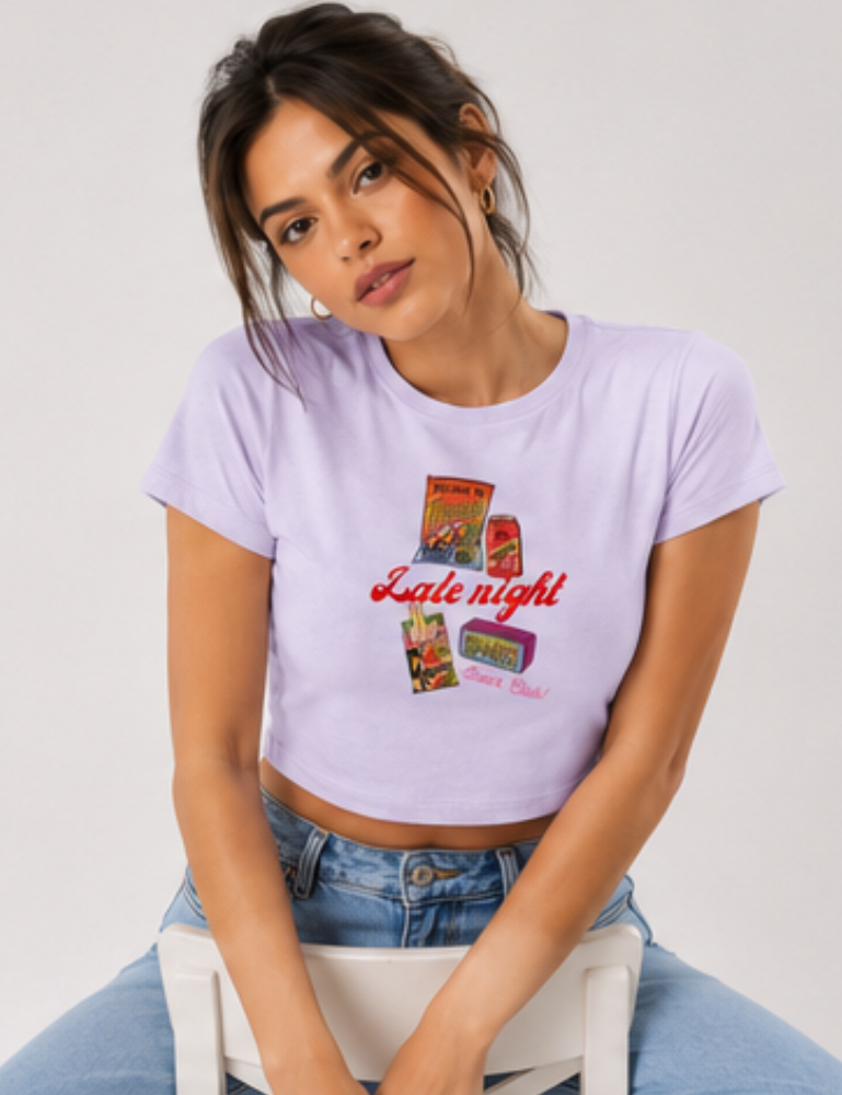 Women's Baby Tee – Late Night