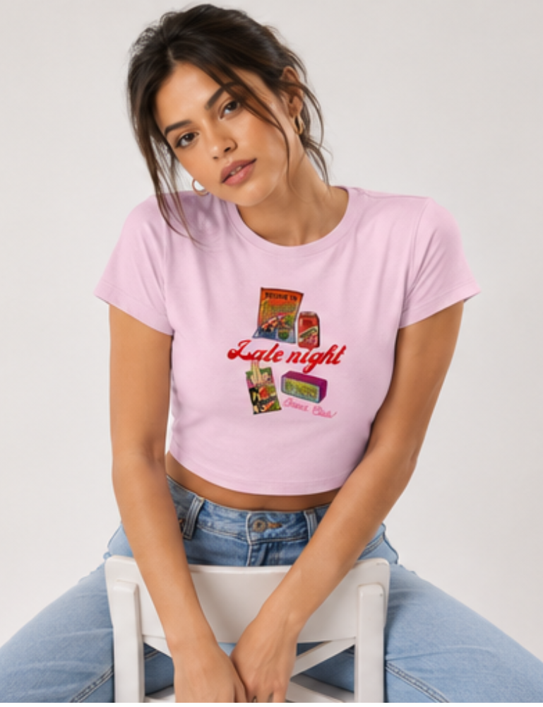 Women's Baby Tee – Late Night