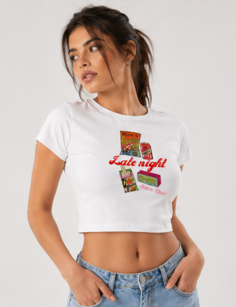 Women's Baby Tee – Late Night