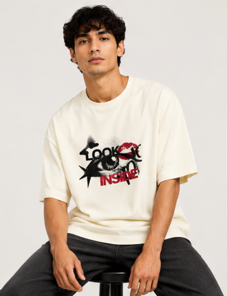 Men's Premium Oversized T-Shirt – Look Inside