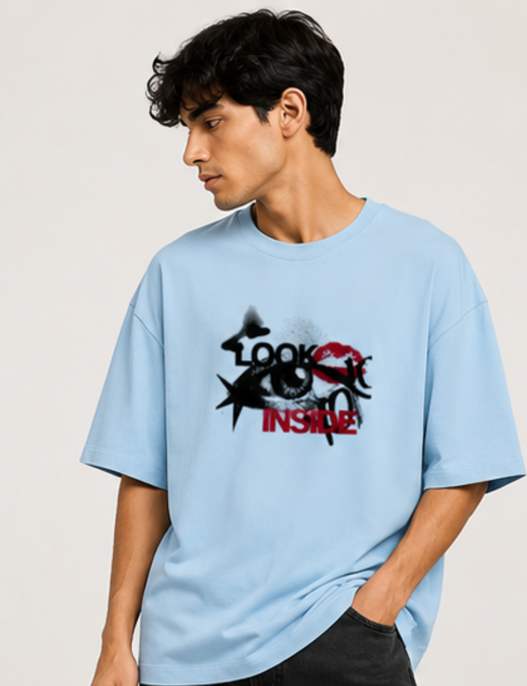 Men's Premium Oversized T-Shirt – Look Inside