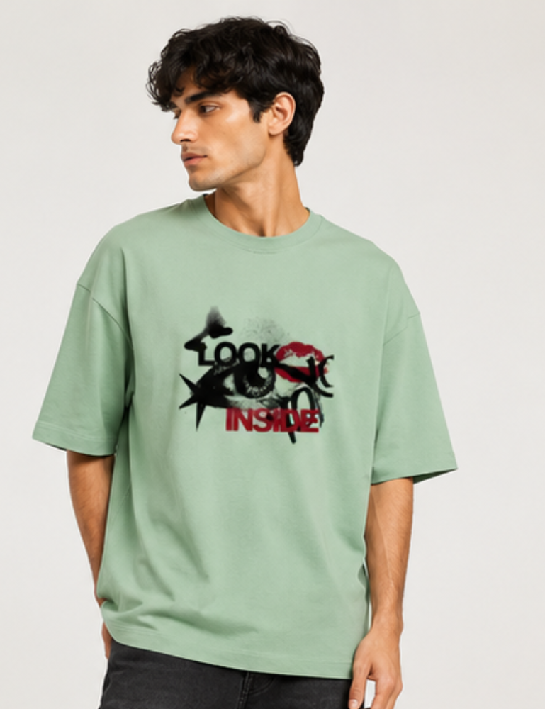 Men's Premium Oversized T-Shirt – Look Inside
