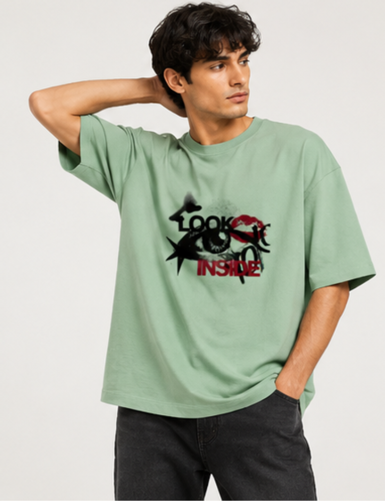 Men's Premium Oversized T-Shirt – Look Inside