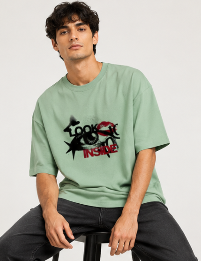 Men's Premium Oversized T-Shirt – Look Inside