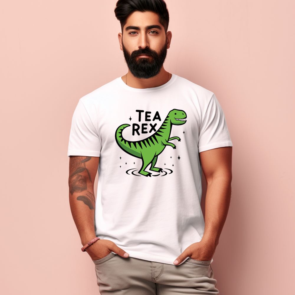 Men's Tea Rex Design Printed T-Shirt