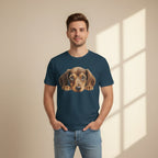 Men’s Regular T-Shirt –  Puppy Portrait