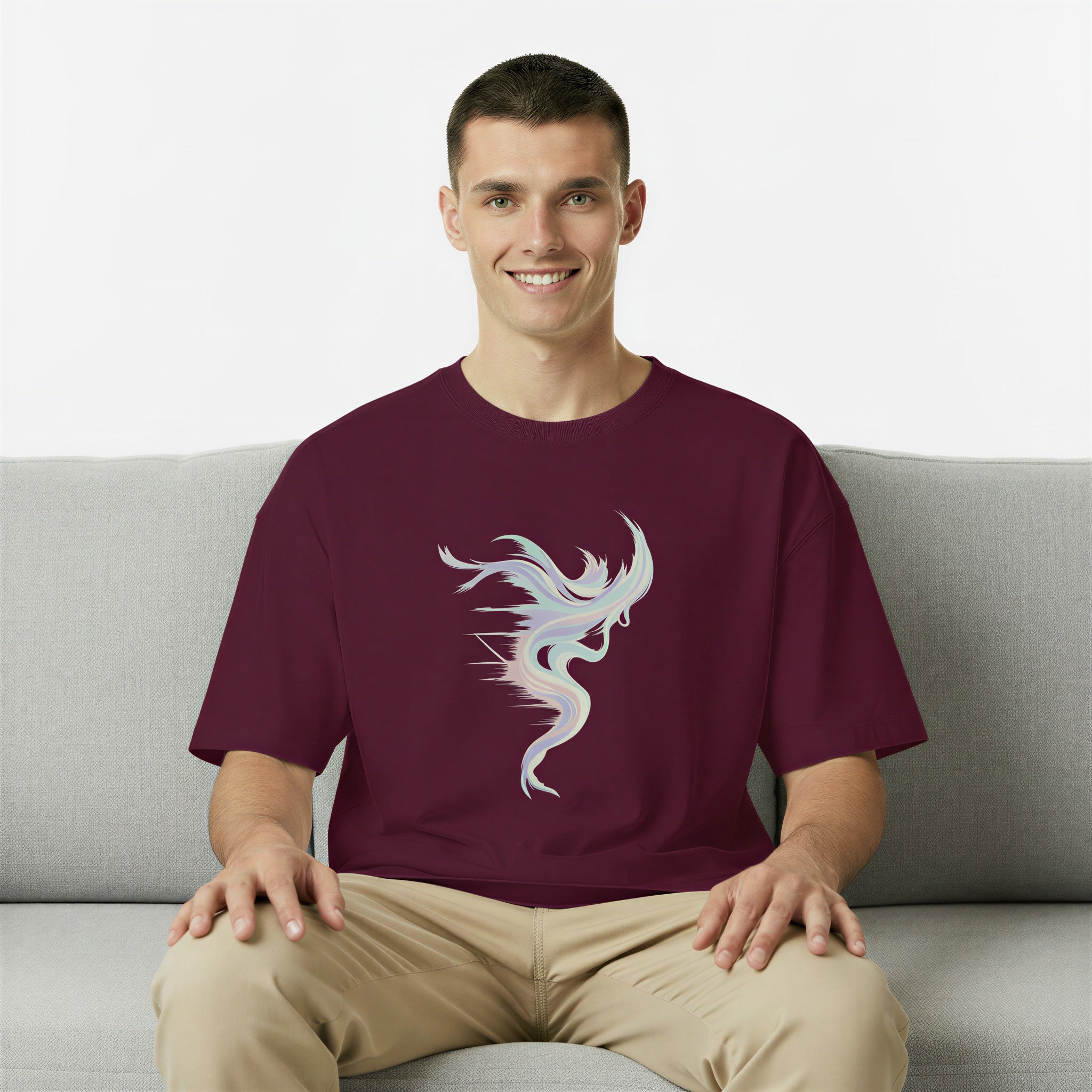 Men’s Oversized T-Shirt – Ethereal Trace