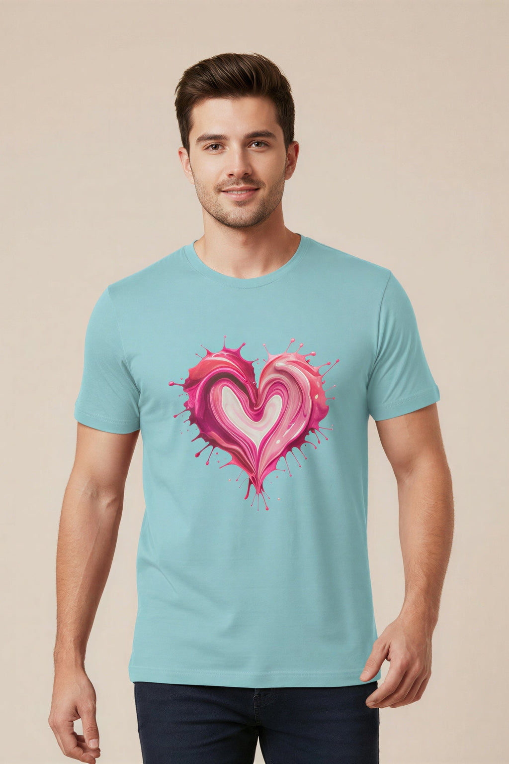 Men’s Regular Fit T-Shirt – Painted Heart