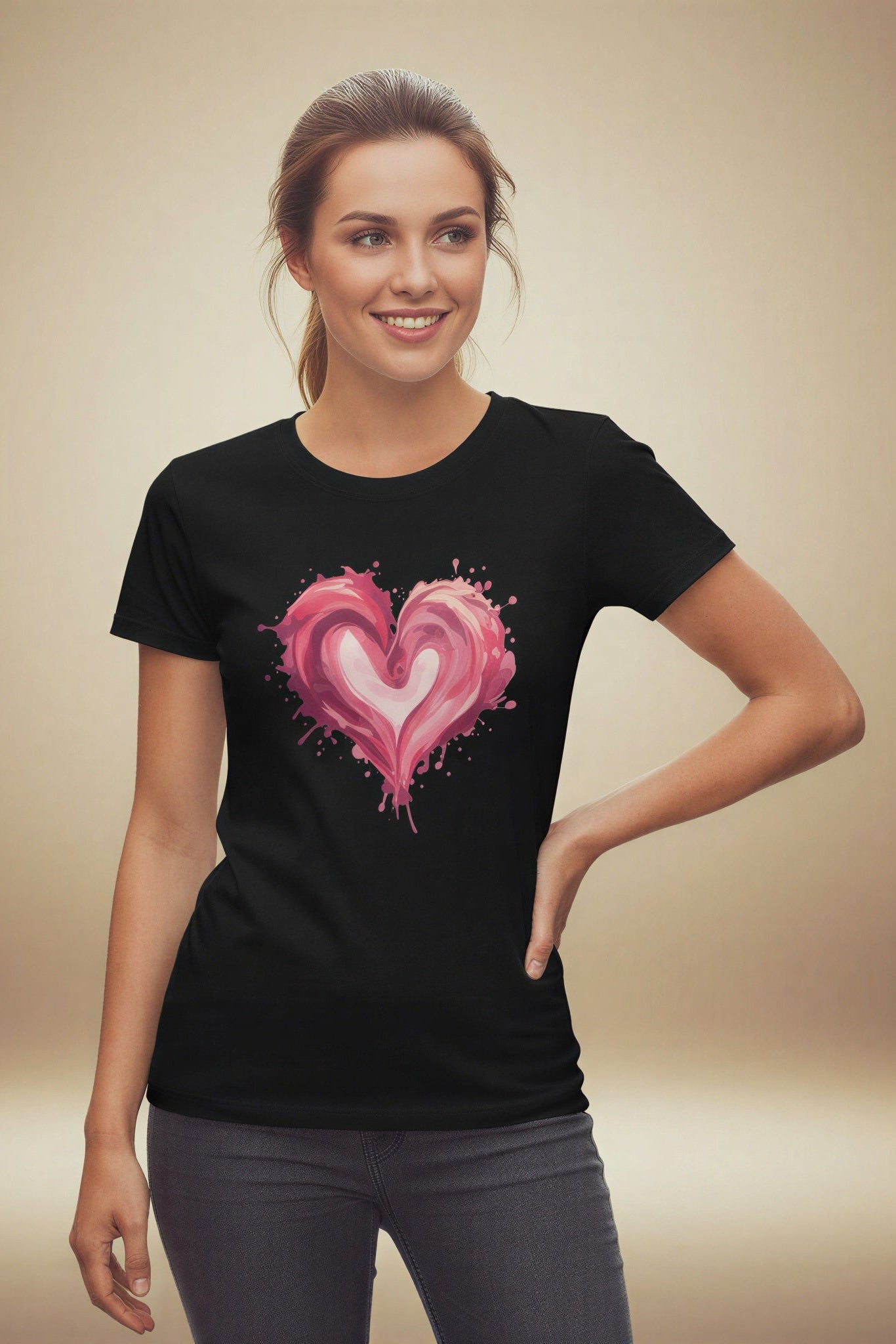 Women’s Regular T-Shirt – Painted Heart