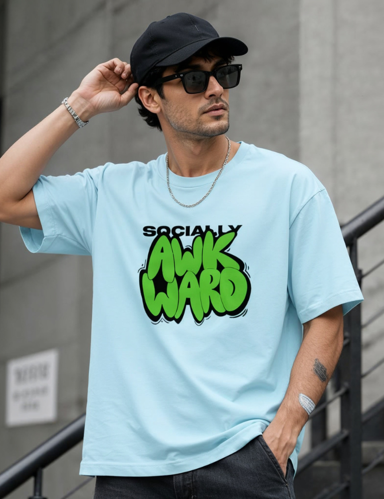 Men's Oversized T-Shirt – Socially Awkward