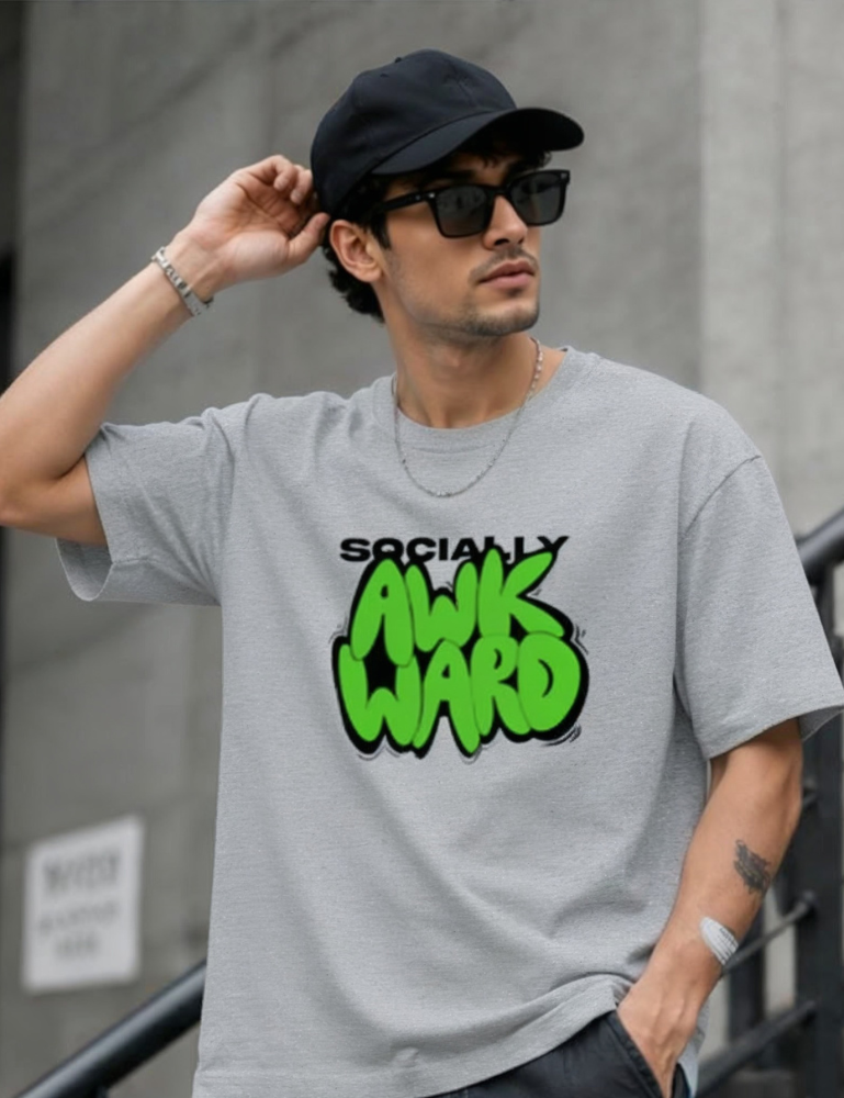 Men's Oversized T-Shirt – Socially Awkward
