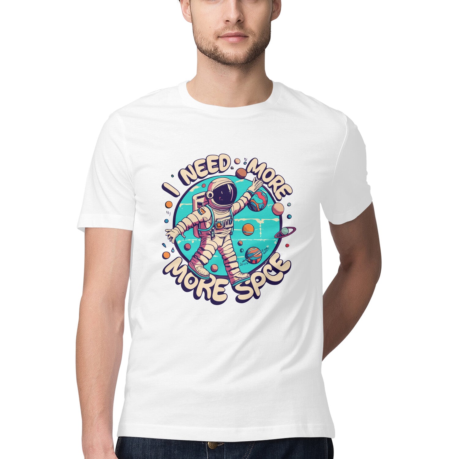 Men's I Need more Space Quote Printed T-Shirt Main image