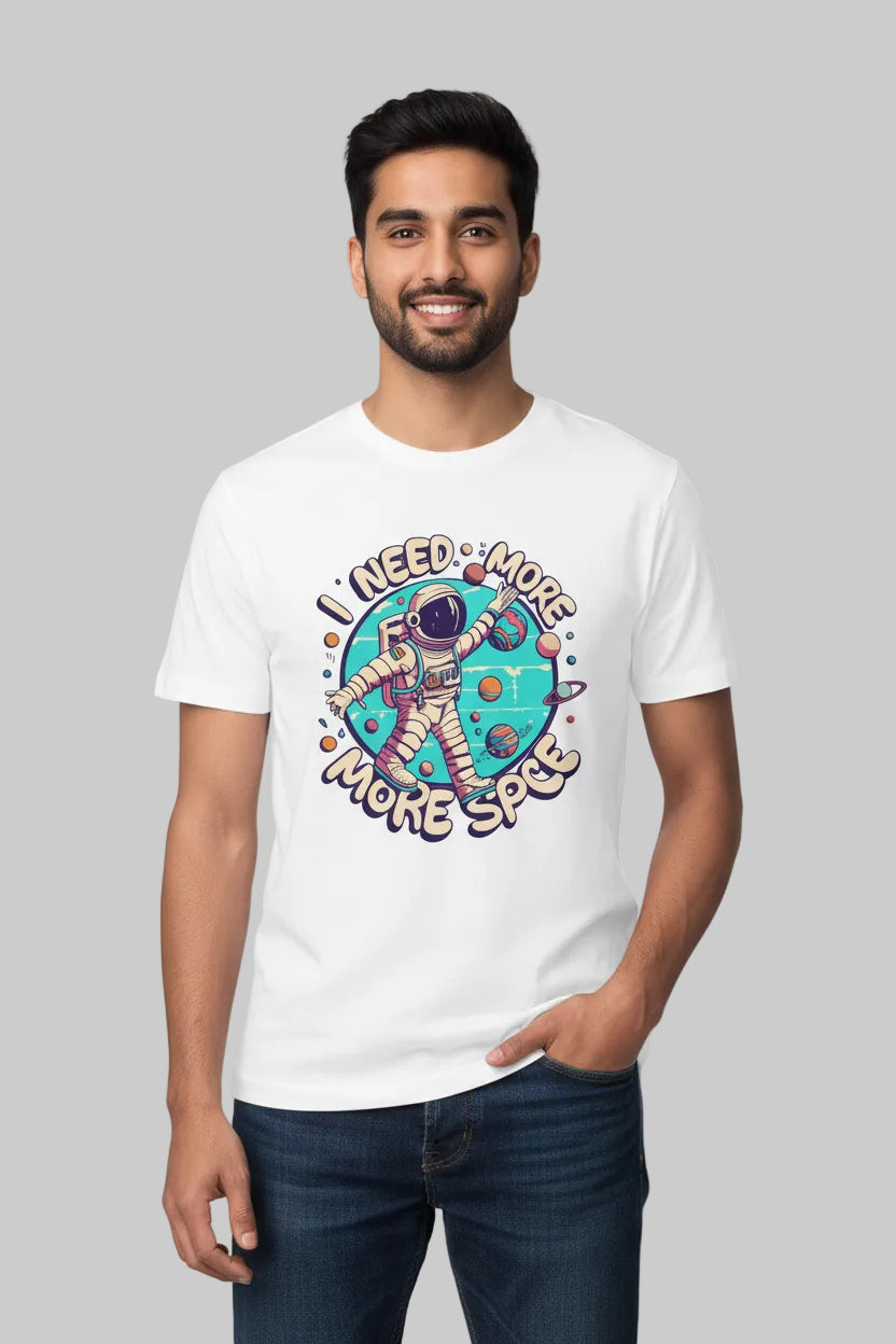 Men's I Need more Space Quote Printed T-Shirt Main image