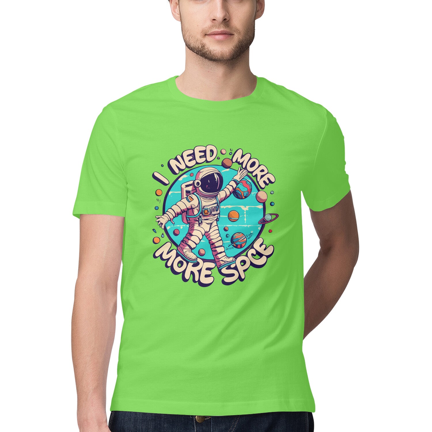 Men's I Need more Space Quote Printed T-Shirt