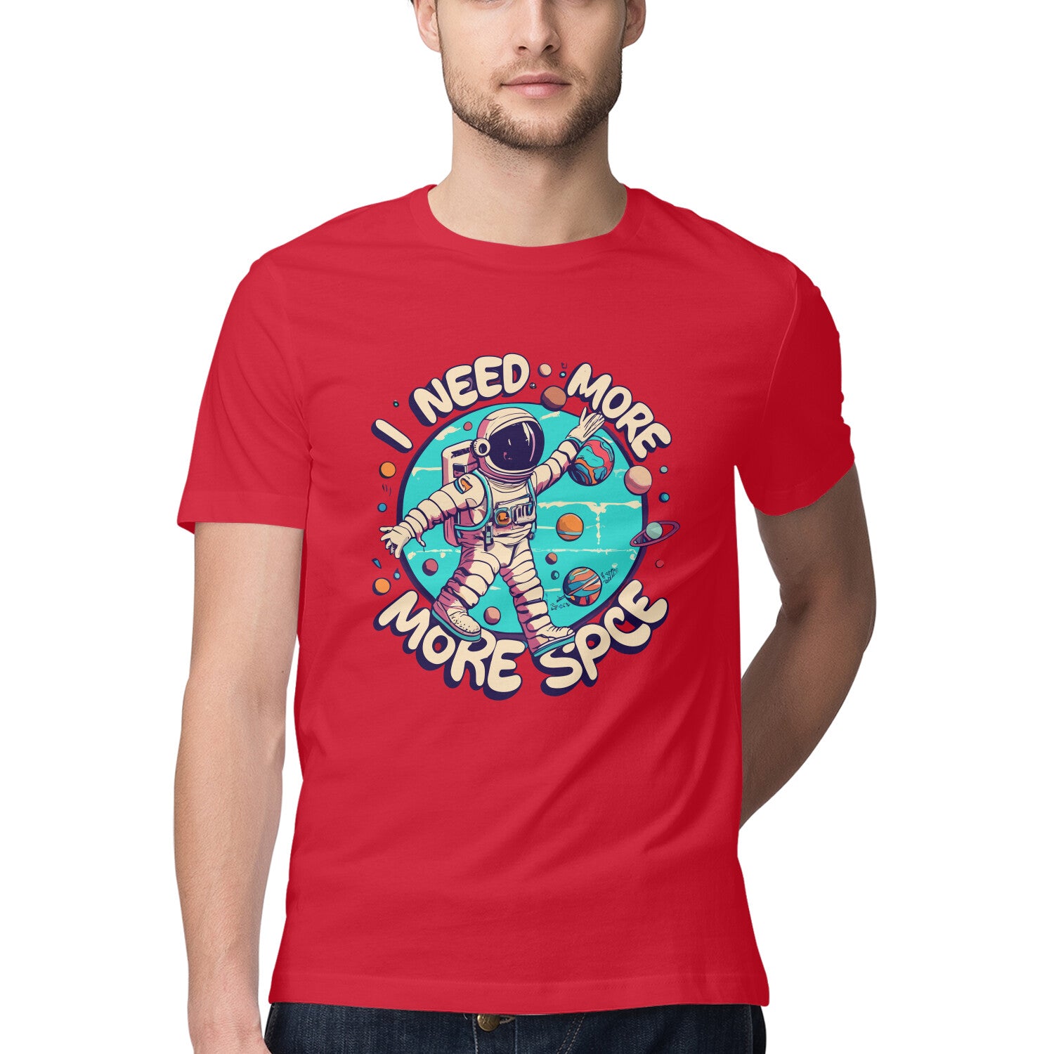 Men's I Need more Space Quote Printed T-Shirt