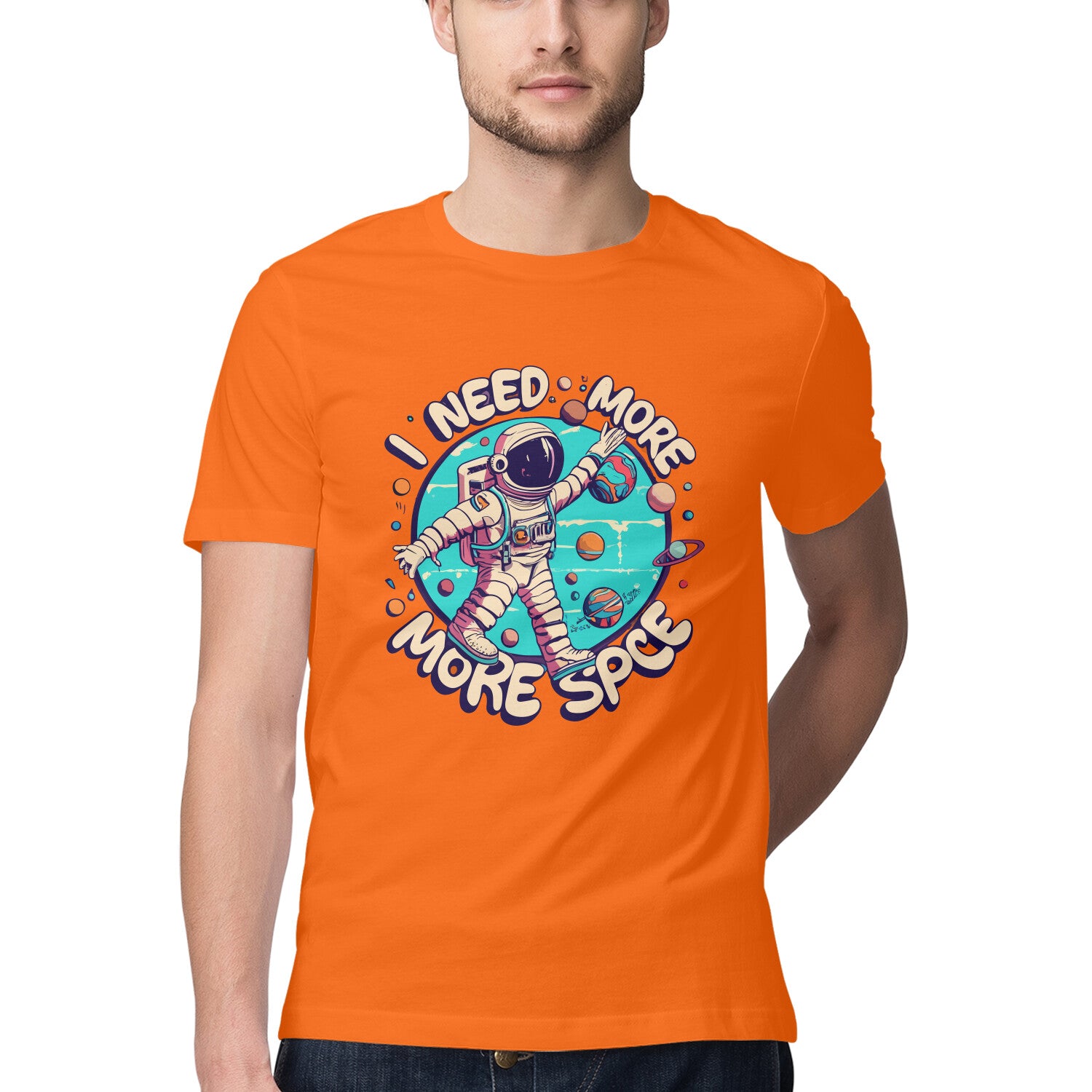 Men's I Need more Space Quote Printed T-Shirt