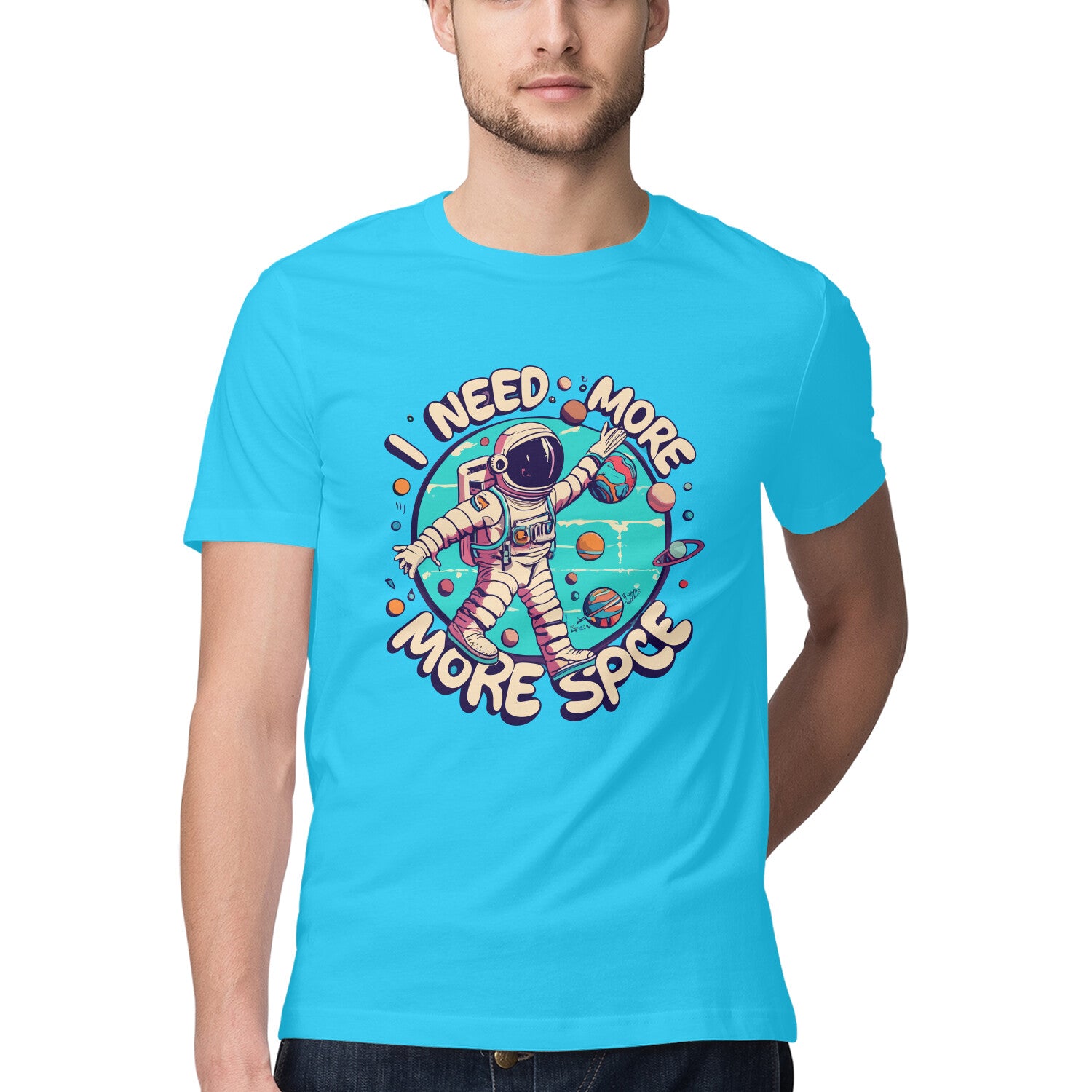 Men's I Need more Space Quote Printed T-Shirt