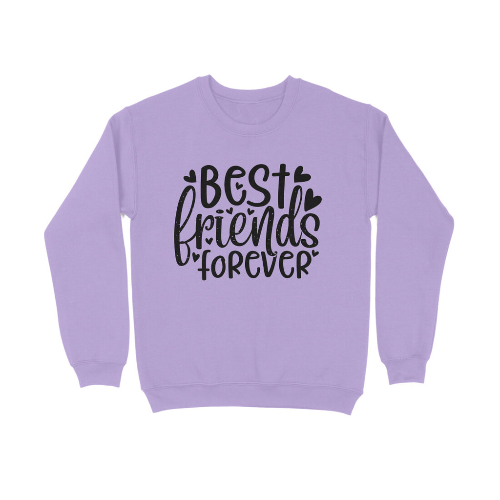 Women's Best Friends Forever Quote Printed Sweatshirt