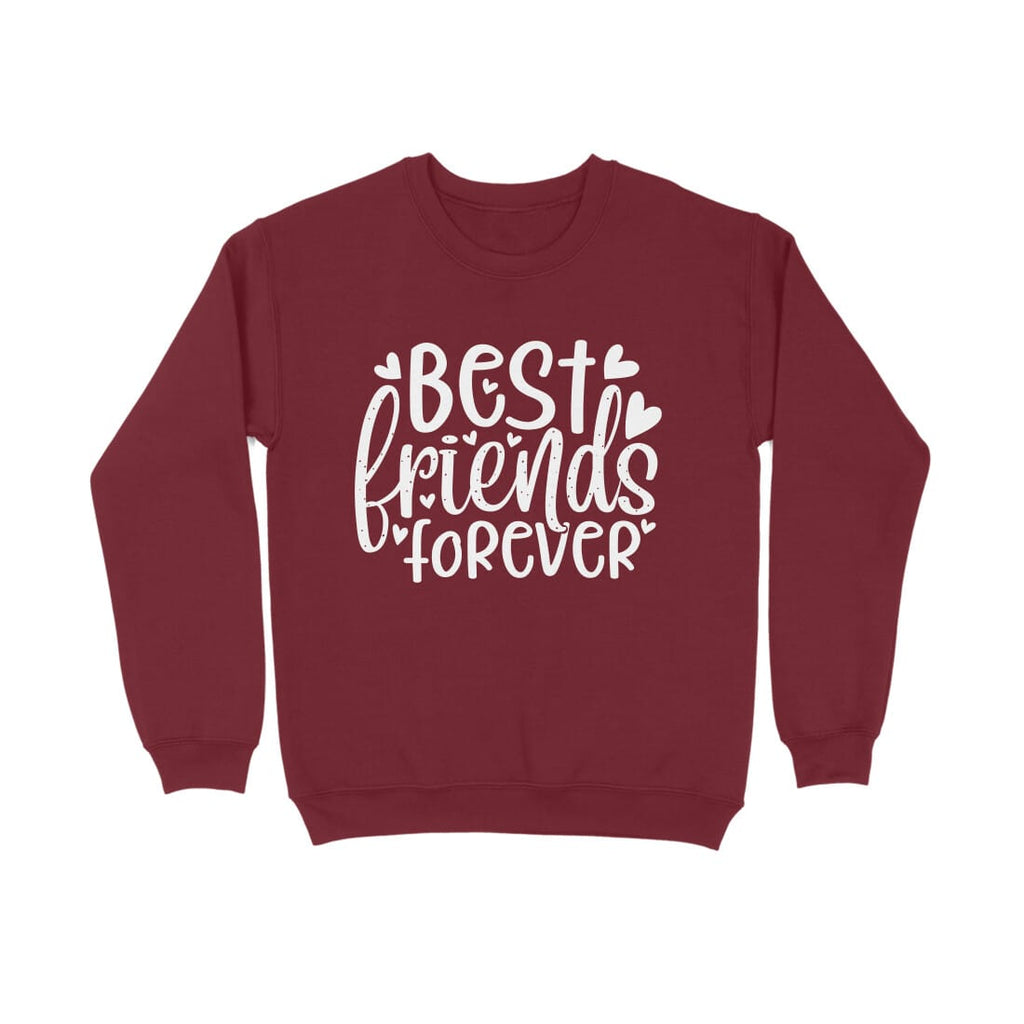 Women's Best Friends Forever Quote Printed Sweatshirt