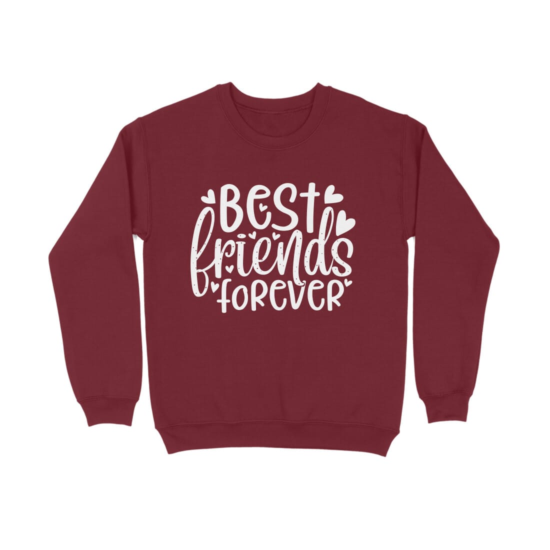 Women's Best Friends Forever Quote Printed Sweatshirt
