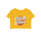 Women's Retro Vibes Graphics Printed Crop Top