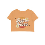 Women's Retro Vibes Graphics Printed Crop Top