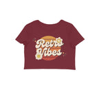 Women's Retro Vibes Graphics Printed Crop Top
