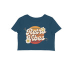 Women's Retro Vibes Graphics Printed Crop Top