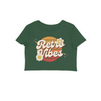 Women's Retro Vibes Graphics Printed Crop Top
