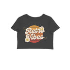 Women's Retro Vibes Graphics Printed Crop Top