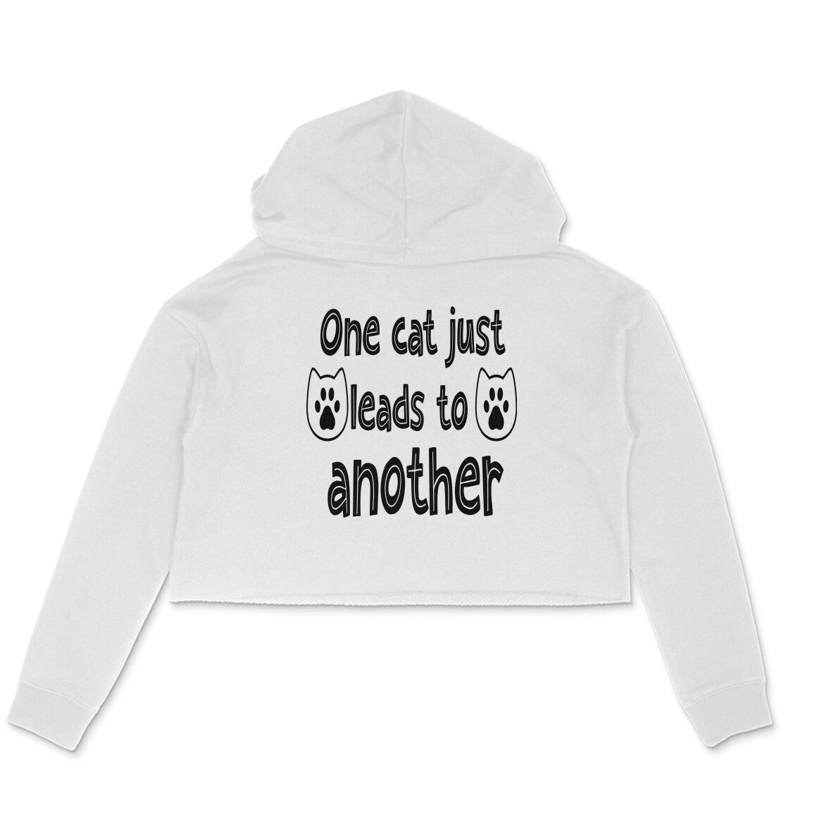 Women's One Cat just Leads to Another Graphics Printed Crop Hoodies Main image
