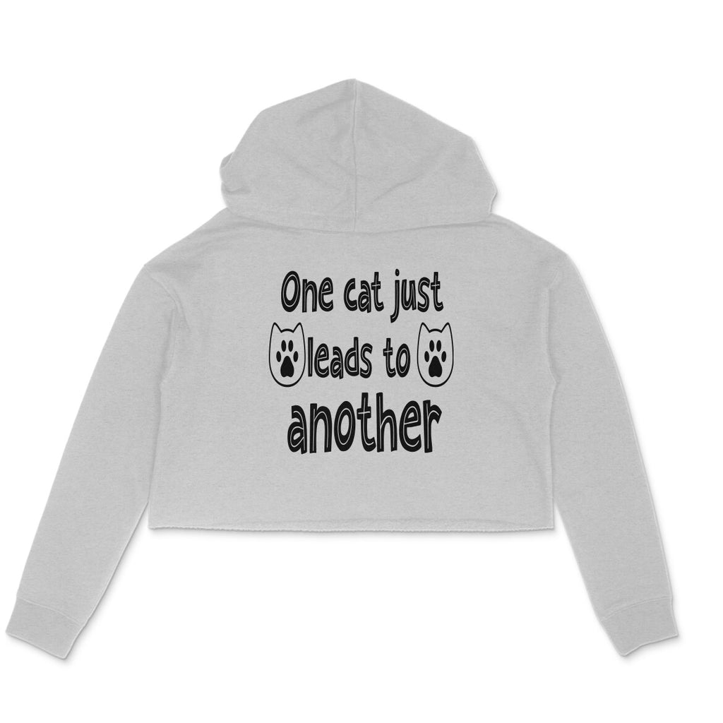 Women's One Cat just Leads to Another Graphics Printed Crop Hoodies