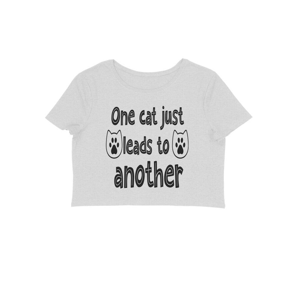Women's One Cat just Leads to Another Graphics Printed Crop Tops