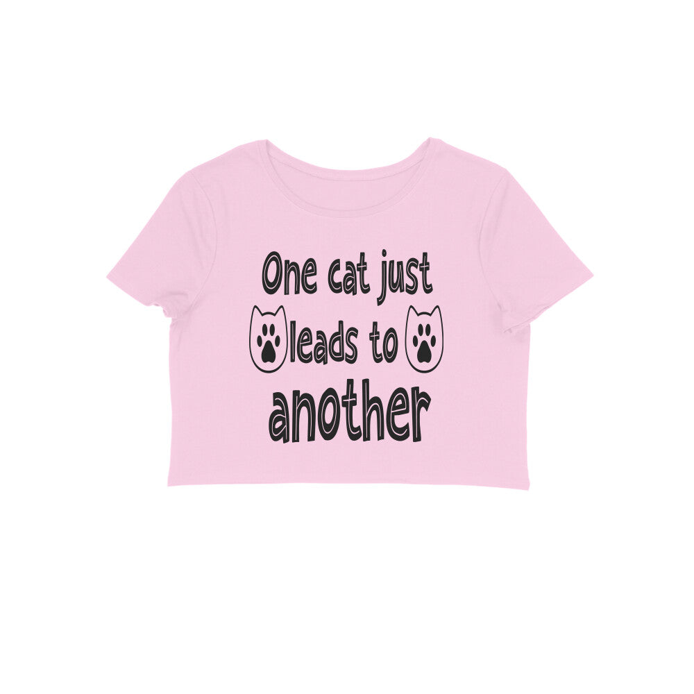 Women's One Cat just Leads to Another Graphics Printed Crop Tops