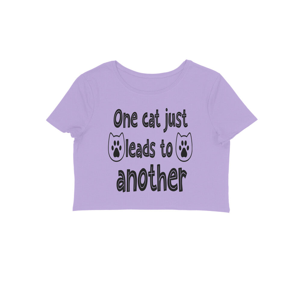 Women's One Cat just Leads to Another Graphics Printed Crop Tops