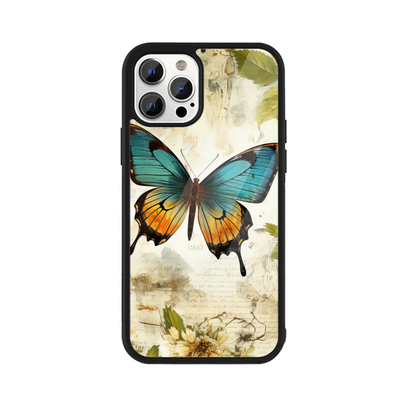 Butterfly Whisperer Graphics Printed Glass Phone Cases from Creativeya