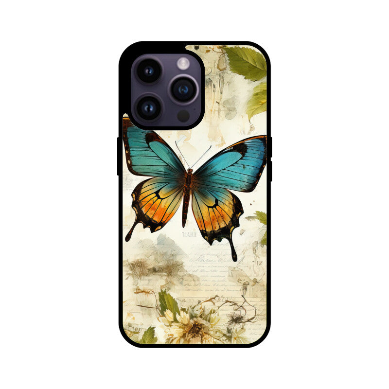 Butterfly Whisperer Graphics Printed Glass Phone Cases from Creativeya