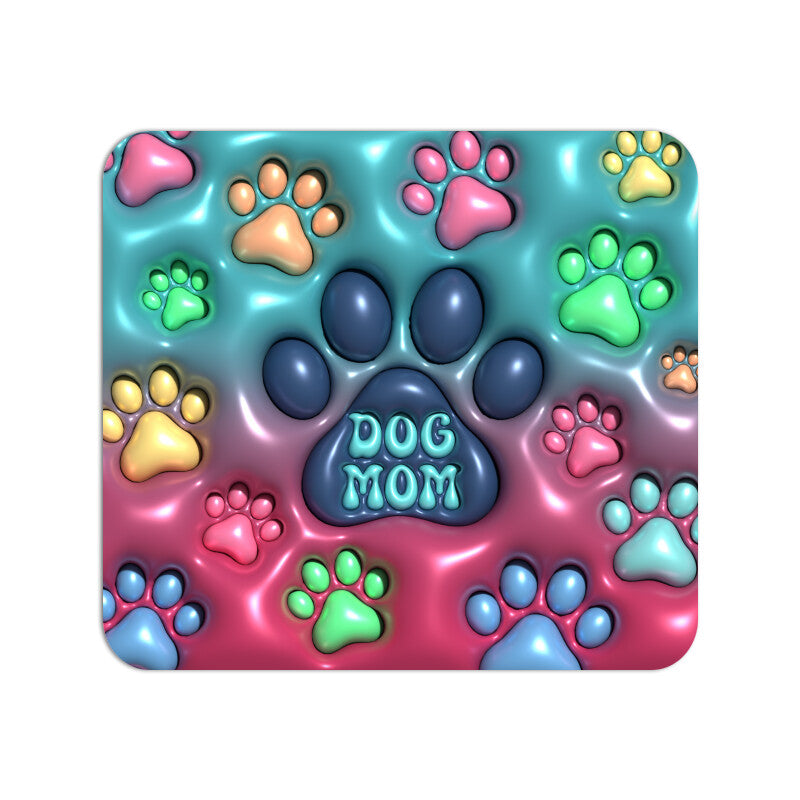 3D Inflated Dog Mom Graphics Printed Mouse Pads from Creativeya