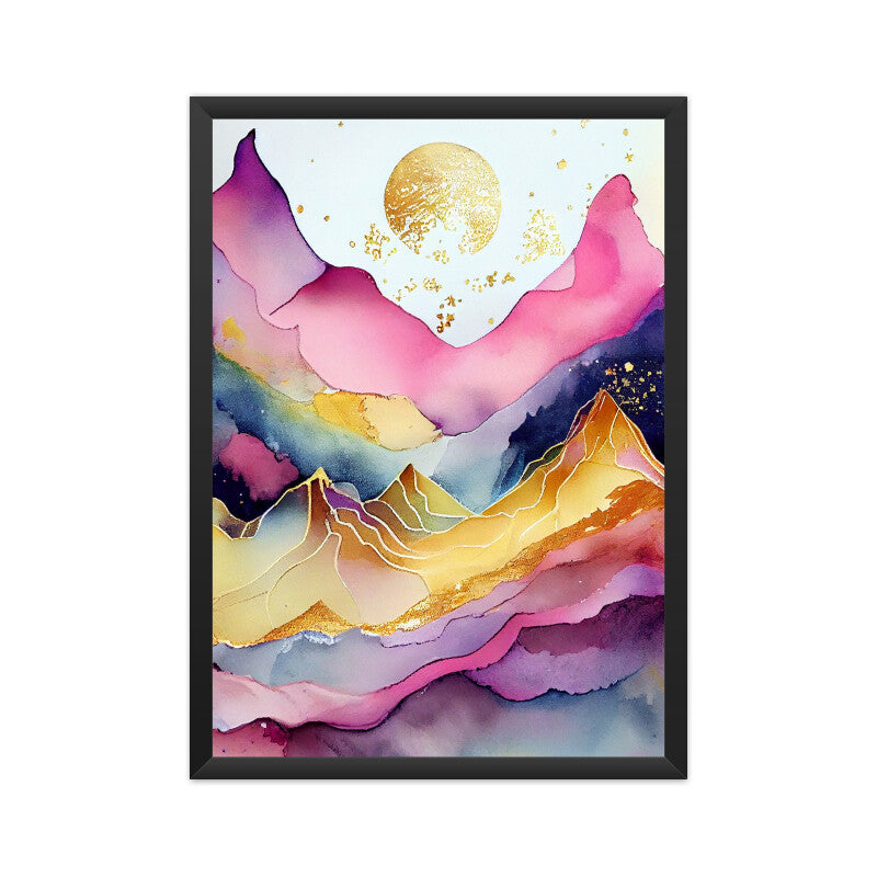 Alcohol Ink Mountains Graphics Printed Posters from Creativeya