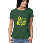 Women's Classy Mother Pupper Graphics Printed T-Shirt