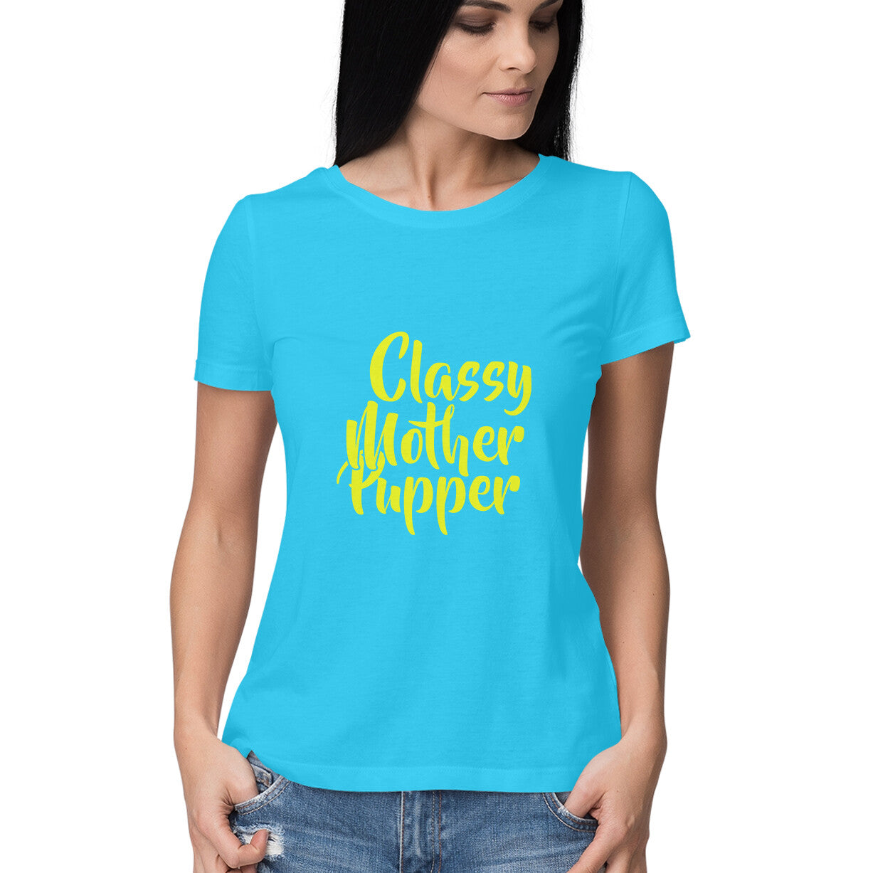 Women's Classy Mother Pupper Graphics Printed T-Shirt