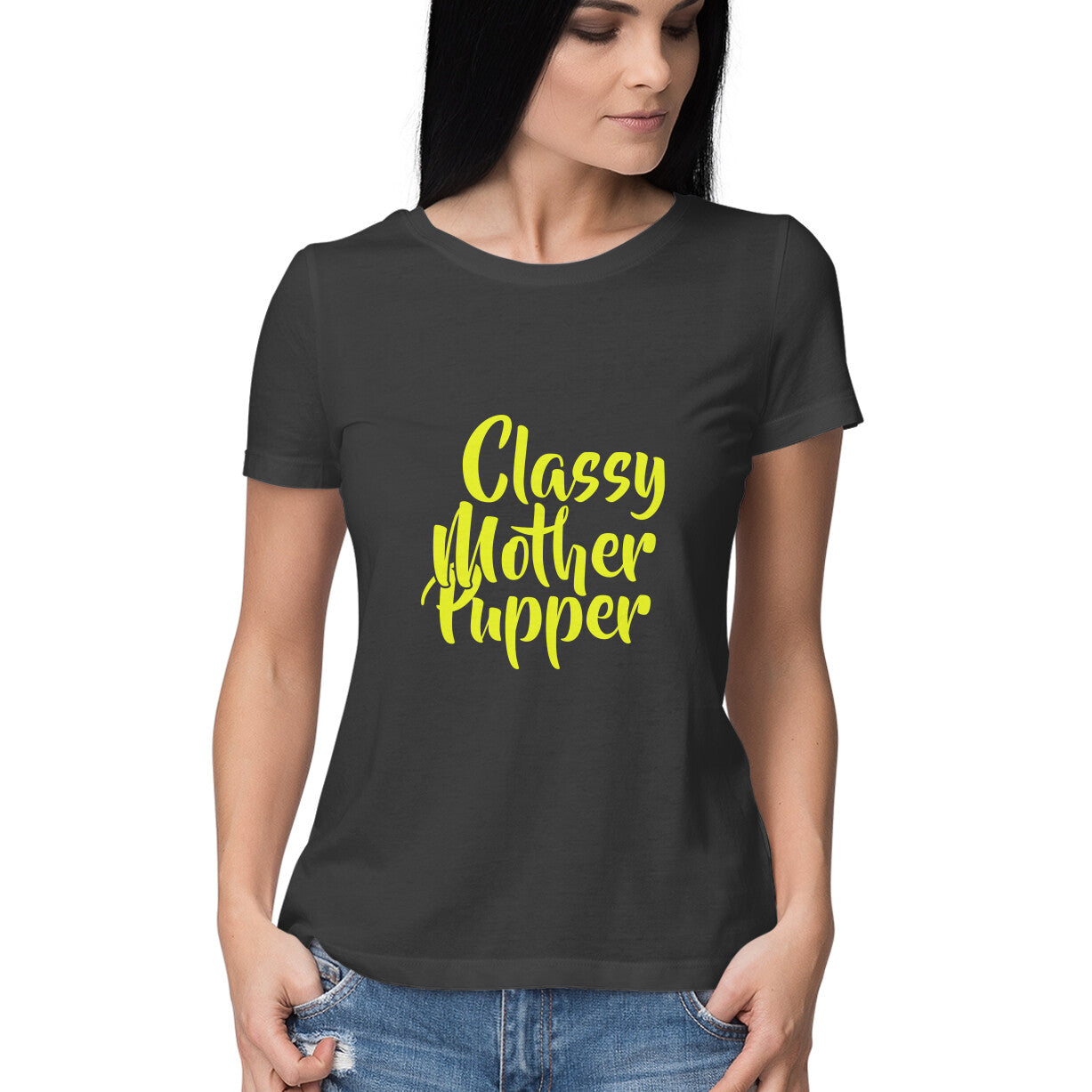 Women's Classy Mother Pupper Graphics Printed T-Shirt