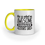 The Awesome Manager Looks Like Quote Printed Mugs from Creativeya