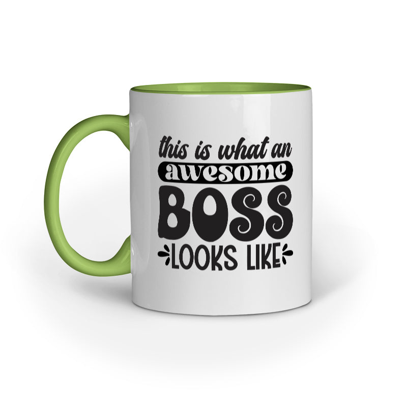 The Awesome Boss Looks Like Quote Printed Mugs from Creativeya